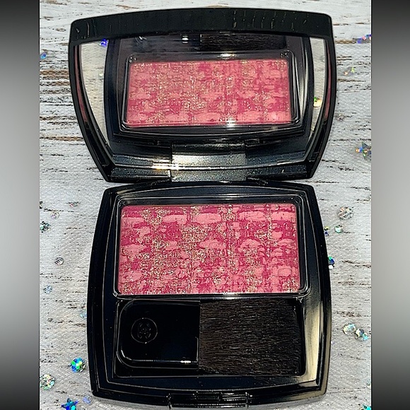 Chanel Les Tissages De Chanel Blush Duo Tweed Effect, 17 Tweed Fuchsia NIB RARE - Picture 2 of 10